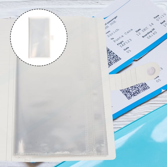 Pyramidti 2 Pcs Ticket Booklet Tickets Postcard Holder Loose-leaf Booklet Postcards Album Pp Transparent 22.5X12X3CM