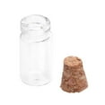 Pyramidti 25PCS Cork Glass Bottles Transparent Wish Jars Mini Drift