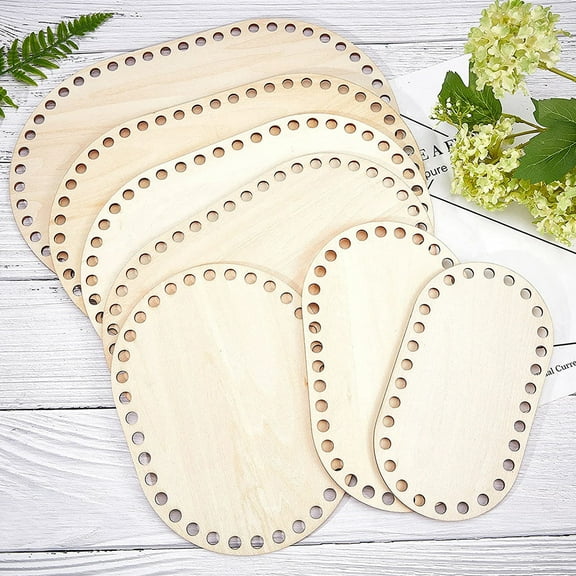 Pyramidti 2Pcs Wooden Handbag Base Convenient Shaper Board for Weaving Craft