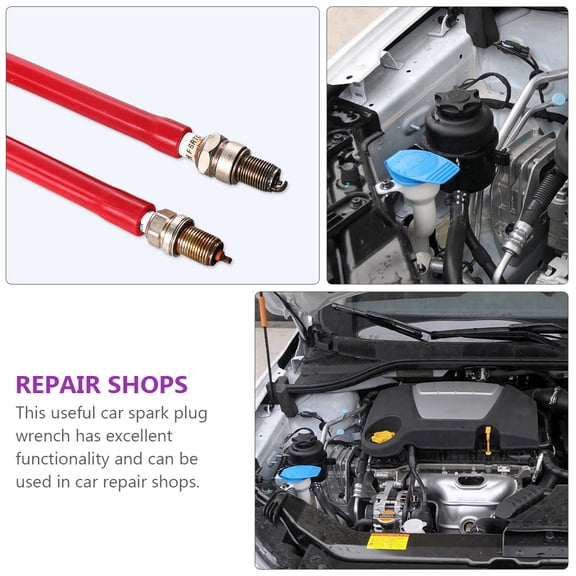 LEORX Automotive Tools Spark Plugs Red 3Pcs 11.8X0.6X0.6In