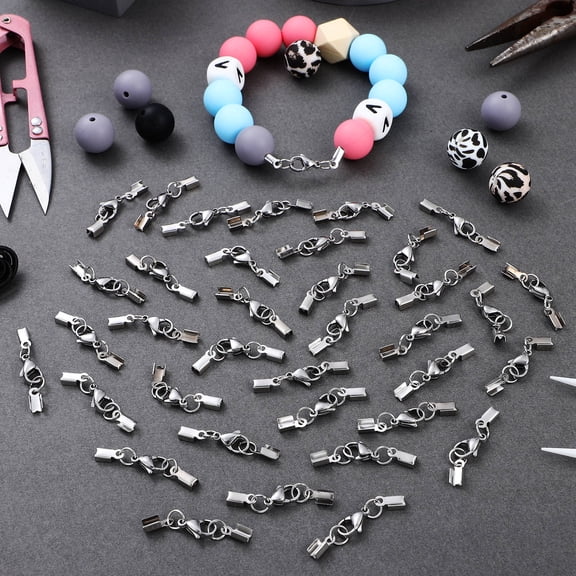 Pyramidti  40 Pcs Jewelry Lobster Clips Necklace Fasteners Bracelet Clasps Claw