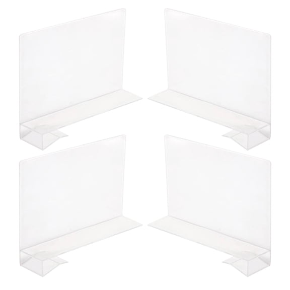 Pyramidti 4Pcs Transparent Shelf Dividers for Kitchen Use Made of PP Plastic Increase Storage Space