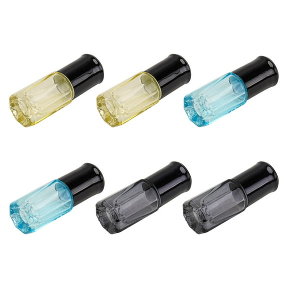 Pyramidti 6pcs 3ml Travel Essential Oil Roller Bottle Glass Cosmetic Containers Vials