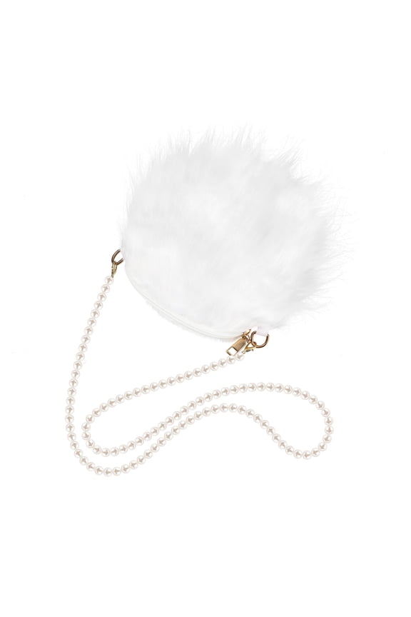 Bag Pearl Chain Furry Women's Purse Storage Plush Shoulder Miss