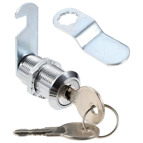 Pyramidti Cam Lock Cabinet Locks Lock Deadbolt Cylinder Lock for Storage Unit Key Drawer Lock Silver 4.8X3.8cm