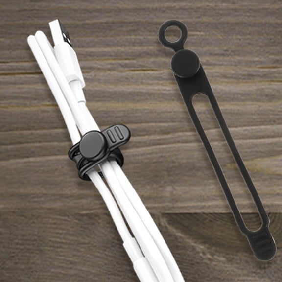 Pyramidti Data Cable Strap Straps Cord Managers Double 10.50X1.20X0.50CM Gel