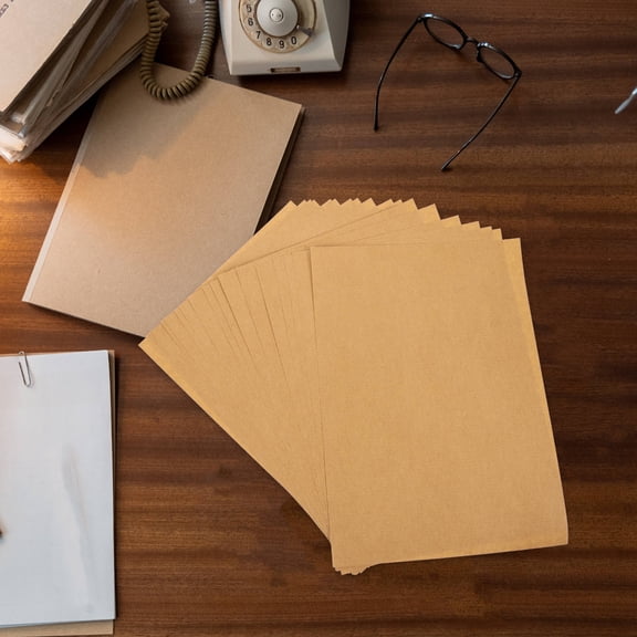 Pyramidti  Kraft Paper Label Store Price Tag Blank Sticker Printable 29.7X21CM Light Brown