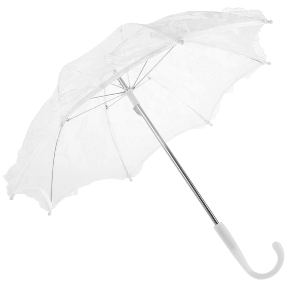 Pyramidti Lace Umbrella Scene Props Lace Parasol Umbrella for Wedding Stage Performance Photography