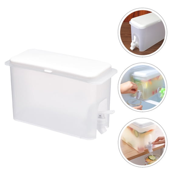 Pyramidti Laundry Detergent Container Leak-proof Dispenser Body Wash Lotion 25.50X17.00X10.50CM White Pp