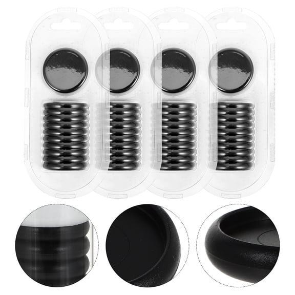 Pyramidti Plastic Binding Discs for Students Black ABS Material 44pcs Small Binder Rings for DIY Notepads 1.57 Inches