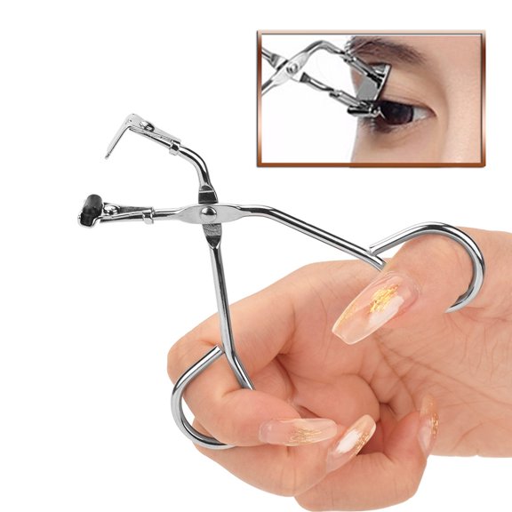 Pyramidti Practical Eyelash Curling Clip Handheld Eyelashes Curler for Women Made of Stainless Steel Silver