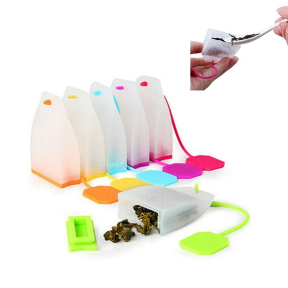 LEORX Silicone Tea Infuser with Long Handle for Home Use Safe NonToxic Red 3.5 Inches