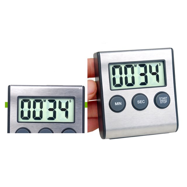Pyramidti Stainless Steel Digital Kitchen Timer Professional Minute