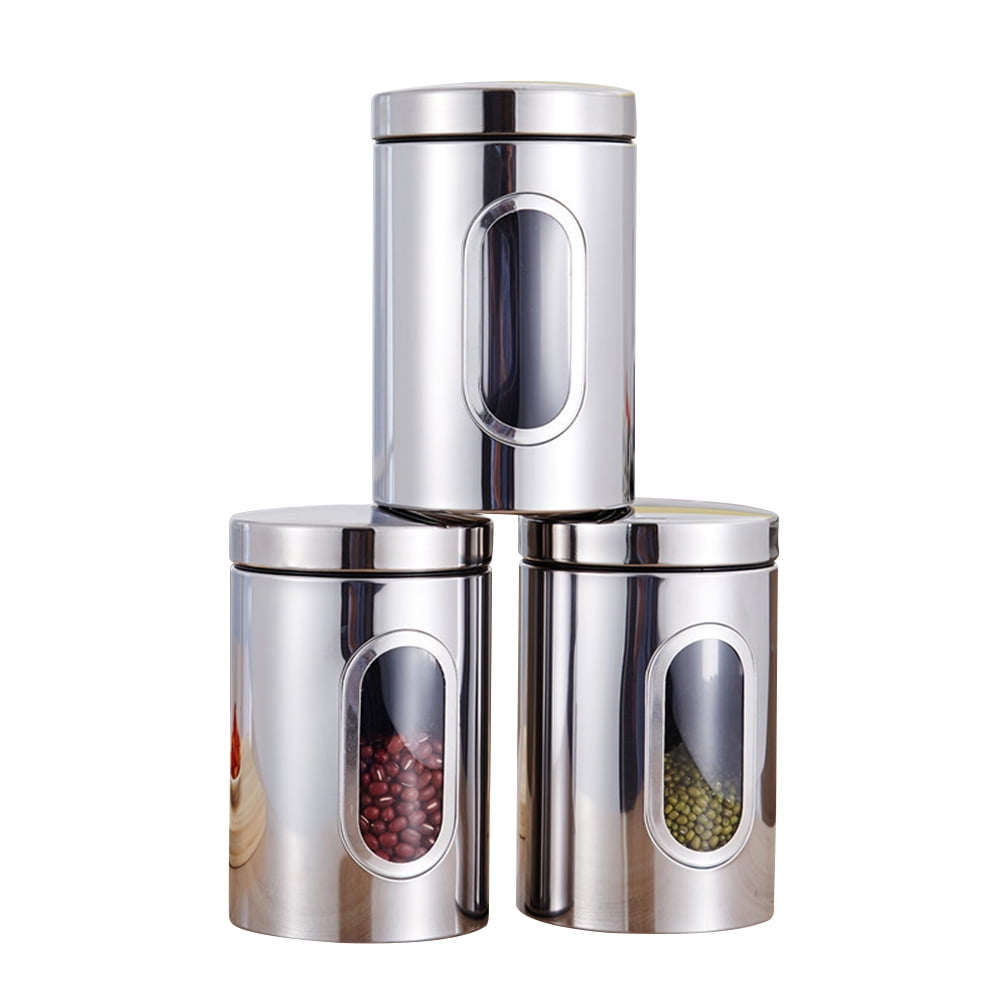 Pyramidti Stainless Steel Sealed Can Cereal Canister Storage Tank
