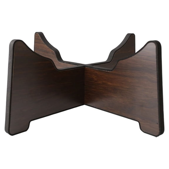 Pyramidti Steel Tongue Drum Display Stand for Tongue Drum Portable Handpan Stand Wood Brown 24x24cm