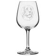 thumbnail image 1 of Pyrenean Mastiff Dog Themed Etched 12.75oz Libbey Wine Glass, 1 of 1
