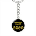 thumbnail image 1 of Pyrenean Mastiff Mama Circle Keychain Stainless Steel or 18k Gold Dog Mom Pendant, 1 of 12