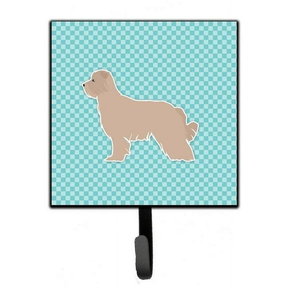 Pyrenean Shepherd Checkerboard Blue Leash or Key Holder
