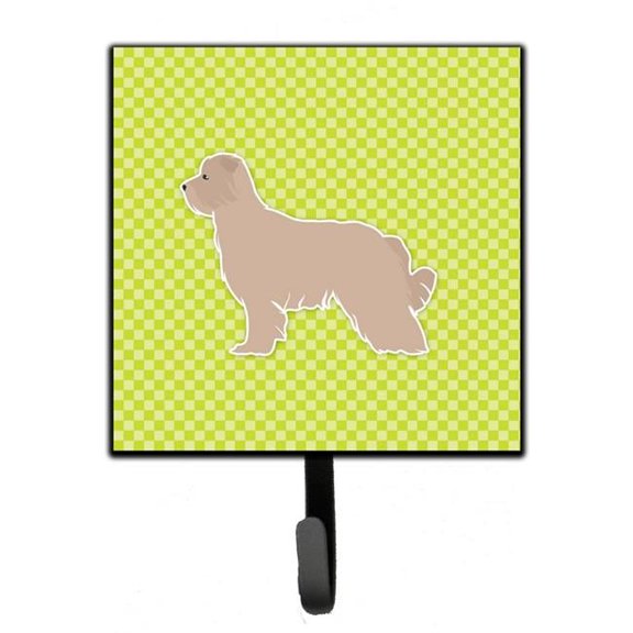 Pyrenean Shepherd Checkerboard Green Leash or Key Holder