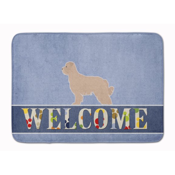 Pyrenean Shepherd Welcome Machine Washable Memory Foam Mat