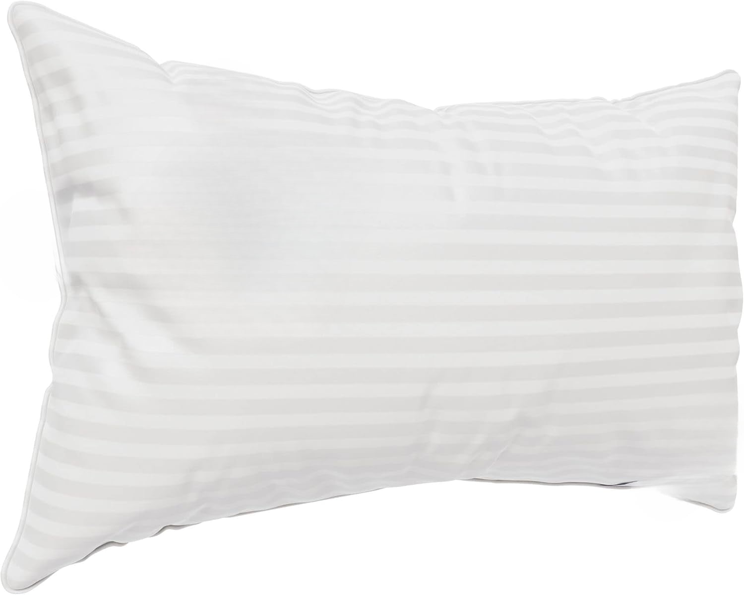 White Striped Cotton Pillowcase for Standard Size Pillow