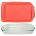 thumbnail image 1 of Pyrex 234 4-Quart Basics Glass Baking Dish & 234-PC Red Lid, 1 of 5