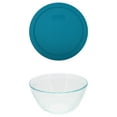 thumbnail image 1 of Pyrex (1) 7402 6-Cup/1.5L Sculpted Glass Mixing Bowl and (1) 7402-PC 6/7-Cup Adriatic Blue Lid, 1 of 2