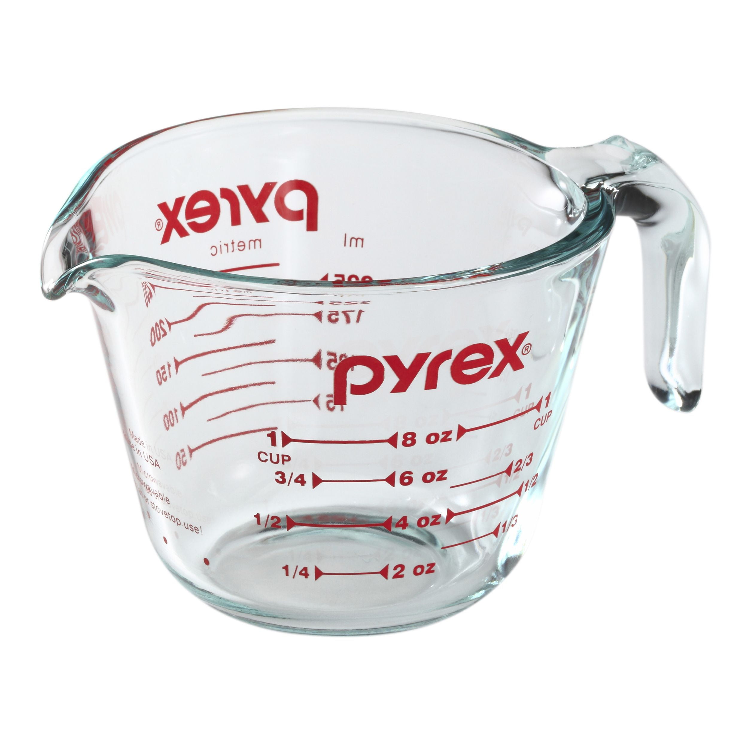 Crystalia Glass Liquid Measuring Cup, Small Measuring Pitcher