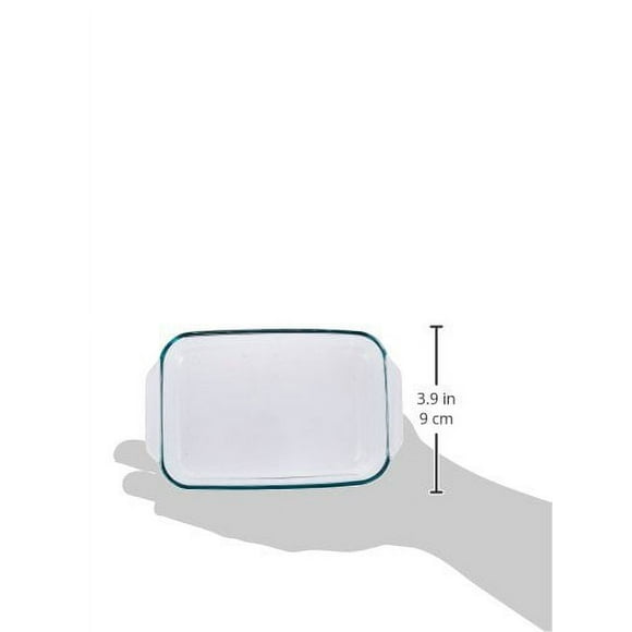 Pyrex 1107101 Basics Clear Oblong Glass Baking Dishes, 2 Piece Value Plus Pack Set