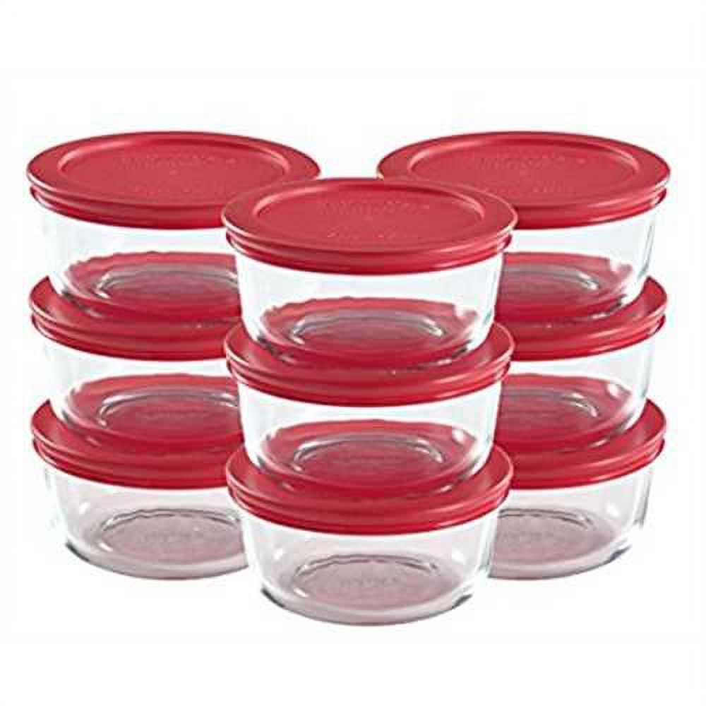 Pyrex 1135102 6-piece Glass Food Storage Container Set With Wood Lids