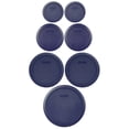 thumbnail image 1 of Pyrex (2) 7202-PC, (2) 7200-PC, (2) 7201-PC, and (1) 7402-PC Blue Plastic Replacement Storage Lids, 1 of 4