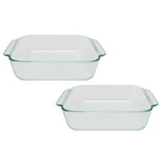 Pyrex 222 2-Qt Square Glass Baking Dishes 2-Pack