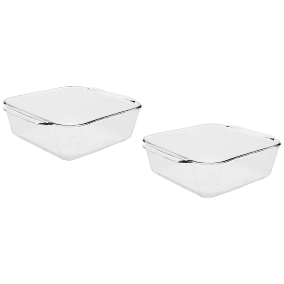 Pyrex 222-D 2.5-Quart Deep Glass Baking Dish (Great for casseroles, baked desserts, roasting vegetables, and more) (2-Pack)