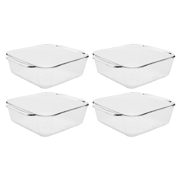 Pyrex 222-D 2.5-Quart Deep Glass Baking Dish (Great for casseroles, baked desserts, roasting vegetables, and more) (4-Pack)