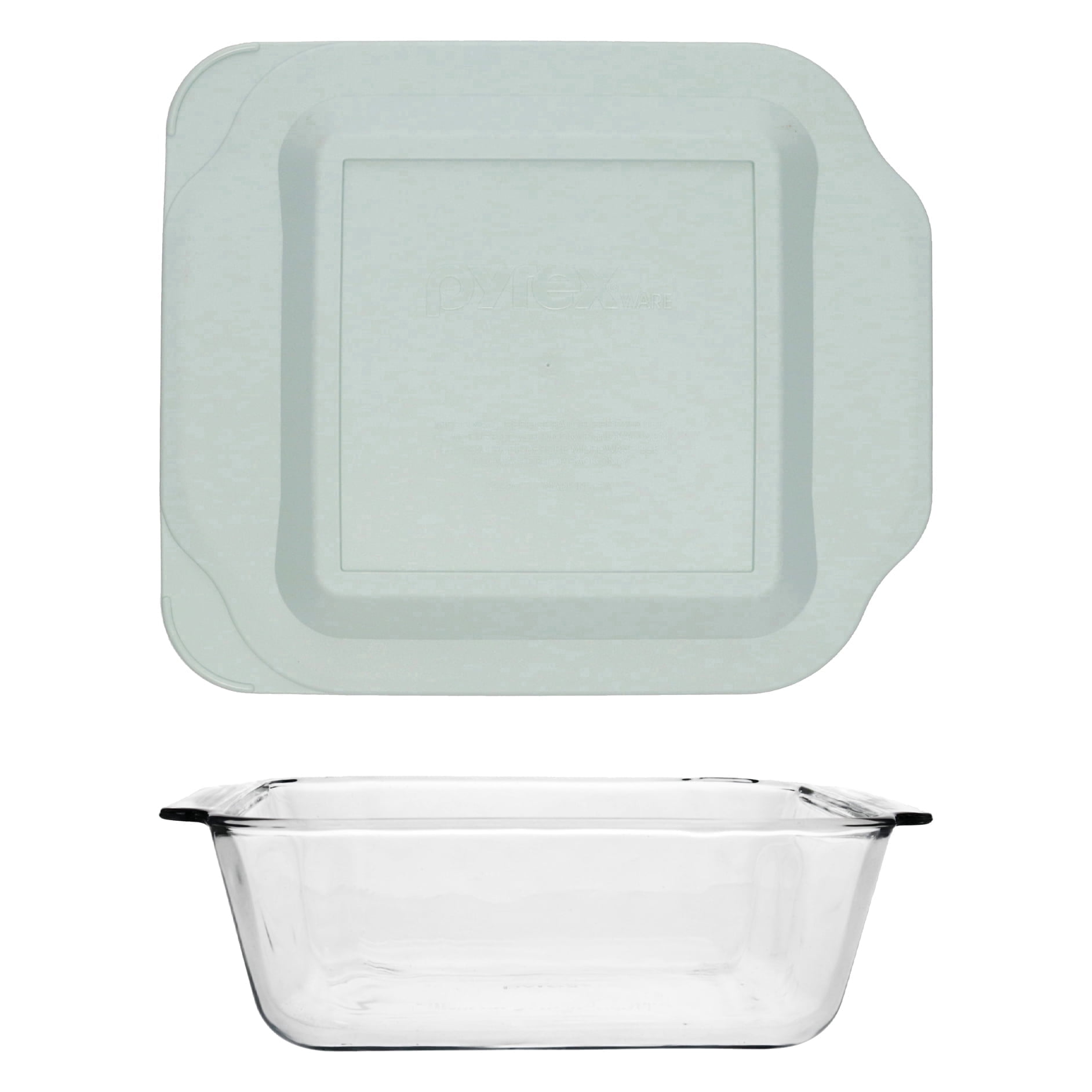 Pyrex 222-D 2.5Qt Deep Glass Baking Dish and 222-PC Sage Green BPA-free ...