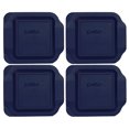 thumbnail image 1 of Pyrex 222-PC Blue Plastic Square Replacement Lid Cover (4-Pack), 1 of 3
