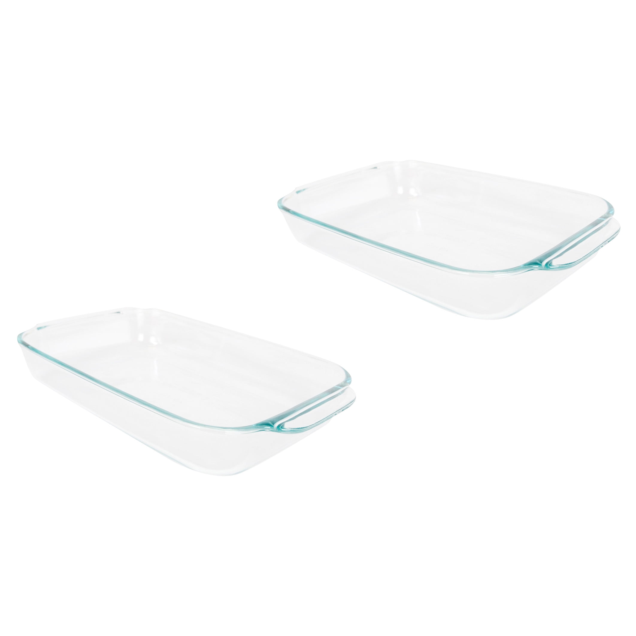 Clear Glass Non-Stick Oblong and Square Baking Dishes Set