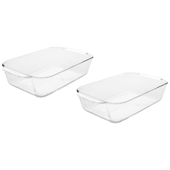 Pyrex 232-D 3-Quart Deep Glass Baking Dish (2-Pack)