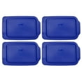 thumbnail image 1 of Pyrex 233-PC Blue Plastic Rectangle Storage Replacement Lid Cover (4-Pack), 1 of 5