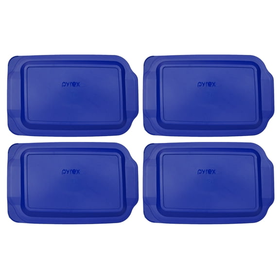 Pyrex 233-PC 3-Quart Lagoon Blue Baking Dish Lid (4-Pack) - Made in USA