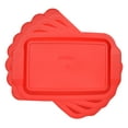 thumbnail image 1 of Pyrex 233-PC Red Plastic Rectangle Storage Replacement Lid Cover (4-Pack), 1 of 2