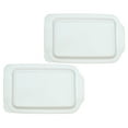 thumbnail image 1 of Pyrex 233-PC White Plastic Rectangle Food Storage Replacement Lid Cover (2-Pack), 1 of 2