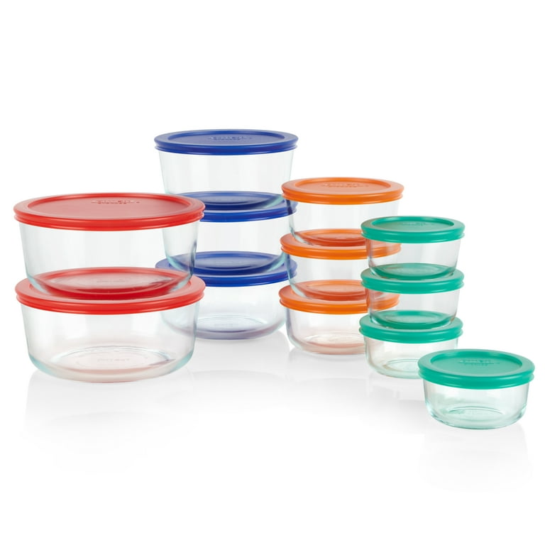 Pyrex Simply Store Meal Prep Glass Food Storage Containers (24