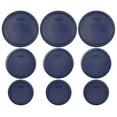 thumbnail image 1 of Pyrex (3) 7403-PC, (3) 7402-PC, and (3) 7201-PC Blue Plastic Storage Replacement Lids, 1 of 4