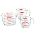 thumbnail image 1 of Pyrex 3-pc Glass Measuring Cup Set, 1 of 7