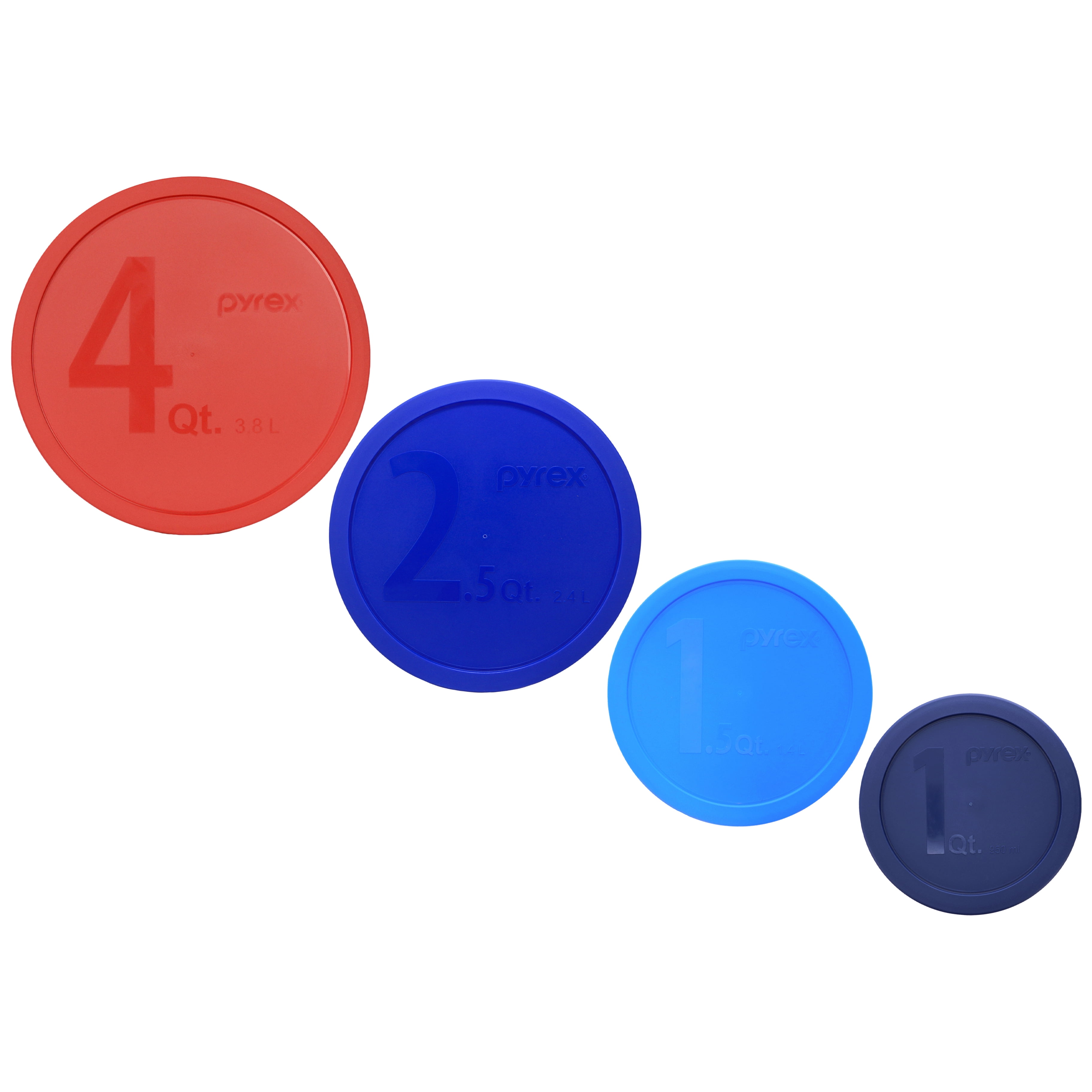 Pyrex 322-PC Blue 1qt, 323-PC Marine Blue 1.5qt, 325-PC Cadet Blue 2 ...