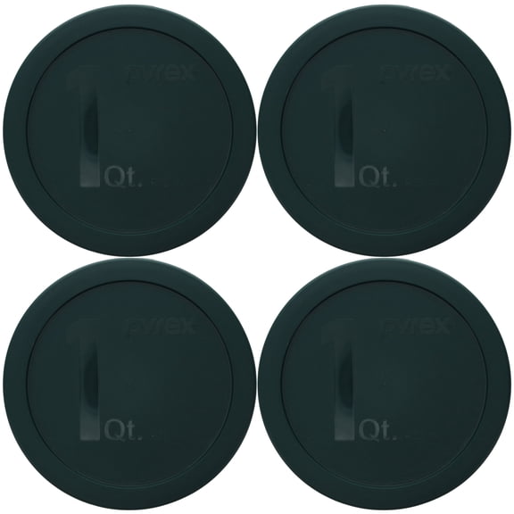 Pyrex 322-PC 1qt Thyme Green Round Mixing Bowl BPA-Free Plastic Lid (4-Pack)