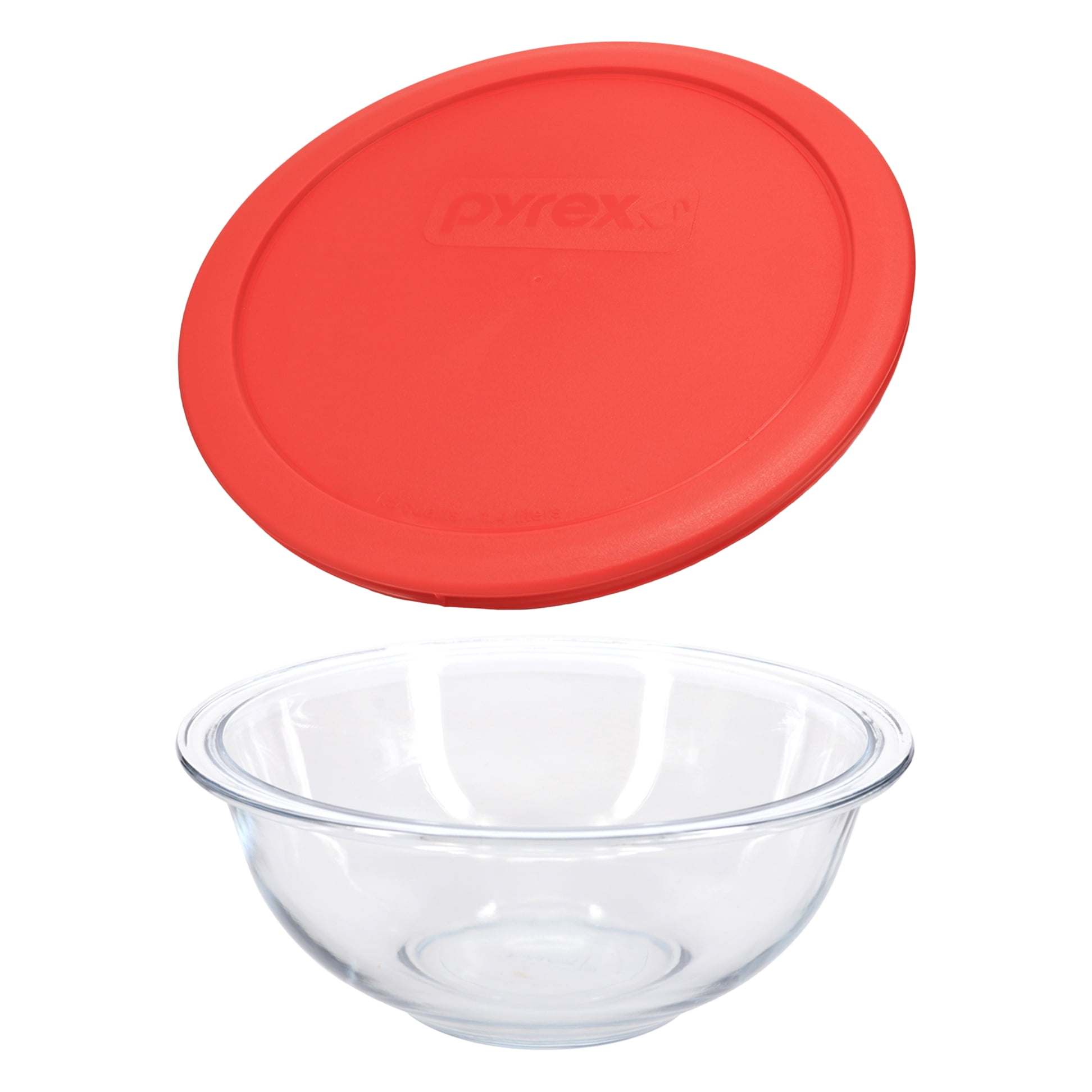 Pyrex 323 1.5Qt Glass Mixing Bowl with 323-PC Red Lid - Walmart.com