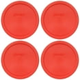 thumbnail image 1 of Pyrex 323-PC Red Plastic Round Food Storage Replacement Lid Cover (4-Pack), 1 of 2