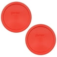 thumbnail image 1 of Pyrex 323-PC Red Round Plastic Storage Replacement Lid Cover (2-Pack), 1 of 2